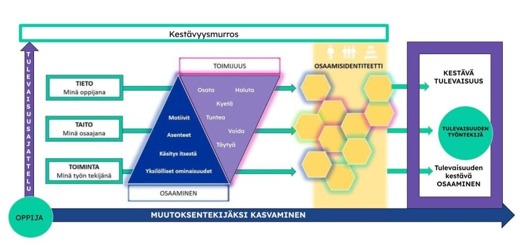 Tulevaisuuden muutoksentekijäksi kasvaminen edellyttää, että ihmiselle on muodostunut osaamisidentiteetti.